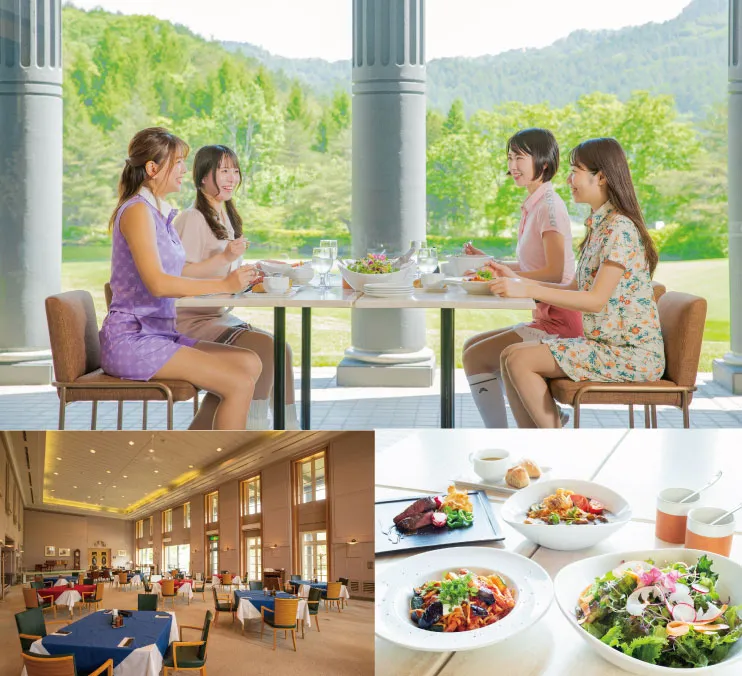 DAY.27：00～／GOLF PLAY12：00～／LUNCHプレー後のお腹を満たすのは地元の旬の食材を用いた絶品ランチ